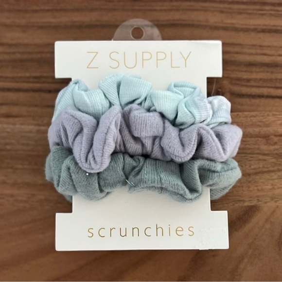 Z SUPPLY NWT Scrunchies 3-Pack BLUE LAVENDER & JADE - Picture 1 of 1